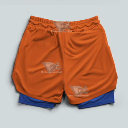 Dragon Ball Kuririn Orange Men Compression Gym Short