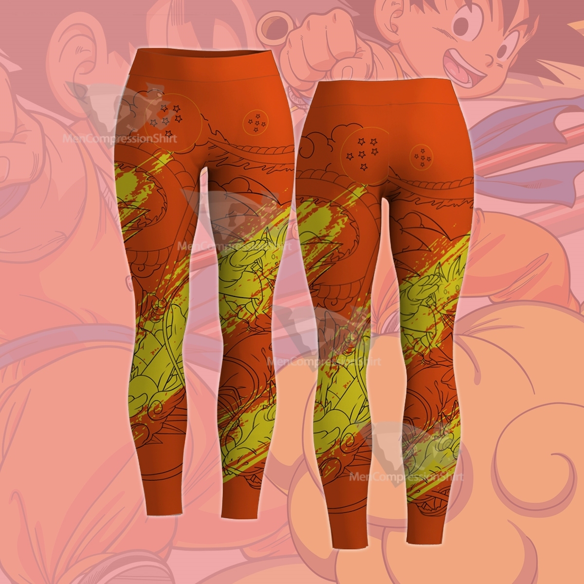 Dragon Ball Little Goku Dragon Women Compression Legging-MensCompressionShirt