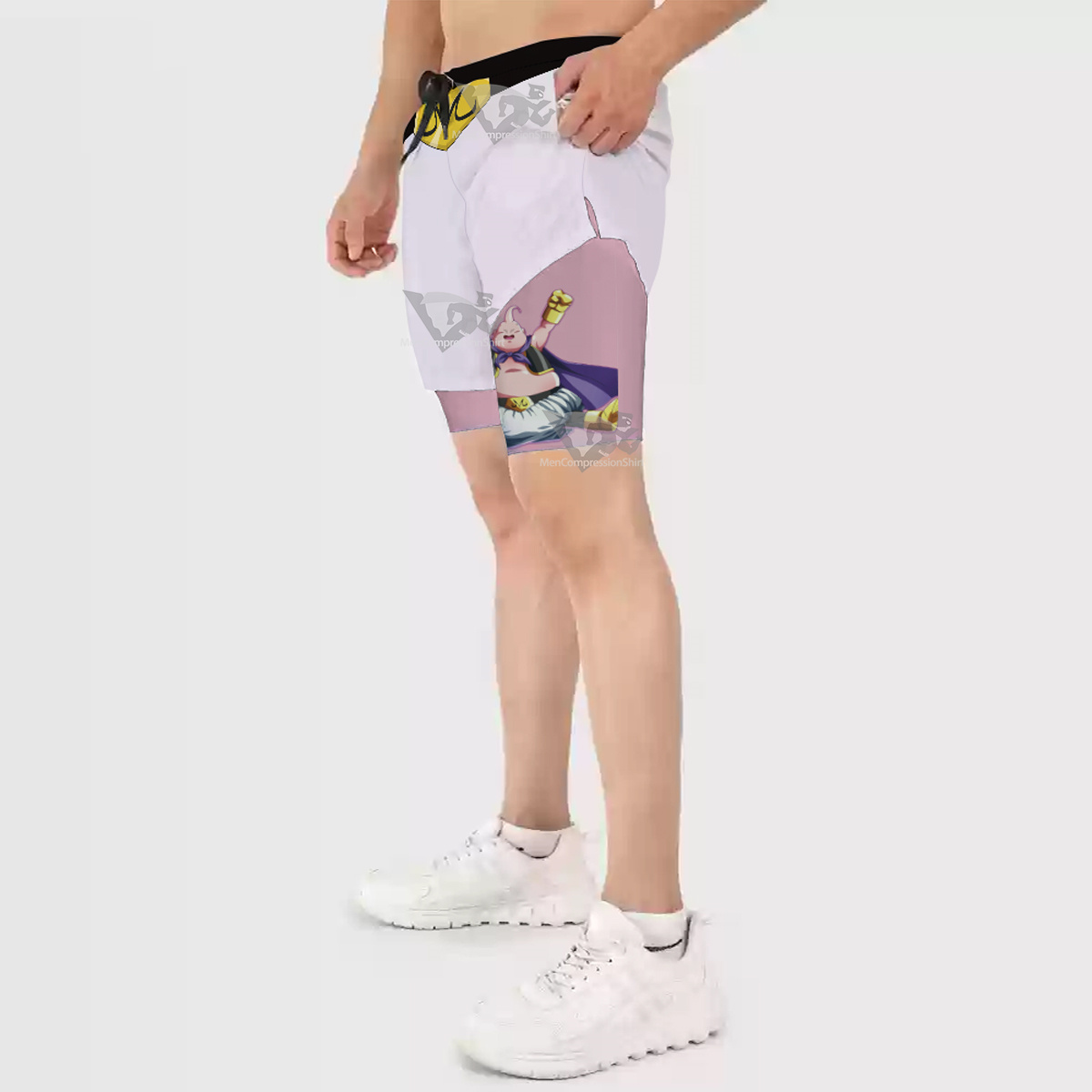 Dragon Ball Majin Buu White Men Compression Gym Short