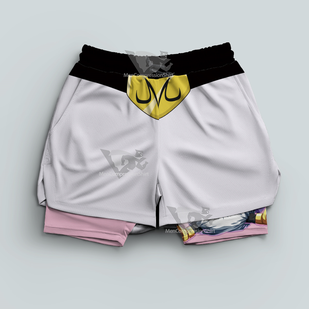 Dragon Ball Majin Buu White Men Compression Gym Short