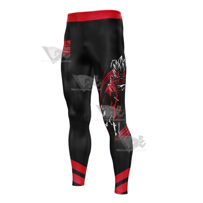 Dragon Ball Majin Vegeta Reze Red Mens Compression Legging-MensCompressionShirt