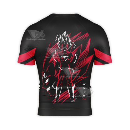 Dragon Ball Majin Vegeta Reze Red Short Sleeve Compression Shirt