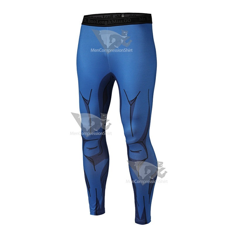 Dragon Ball Man Blue Color Compression Leggings