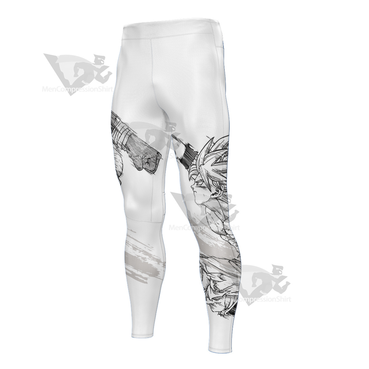 Dragon Ball Moro Vs Goku Men Compression Legging-MensCompressionShirt