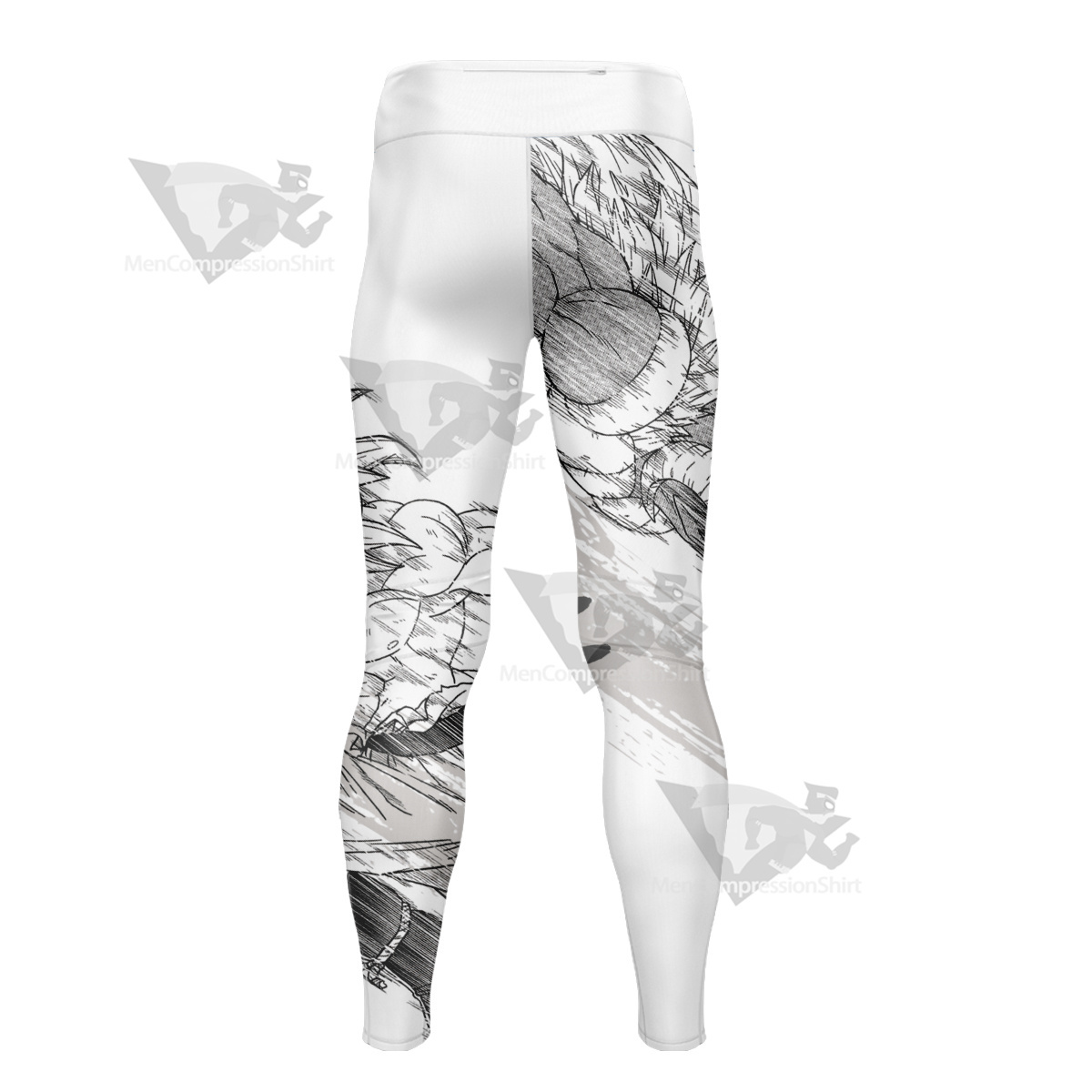 Dragon Ball Moro Vs Goku Men Compression Legging-MensCompressionShirt