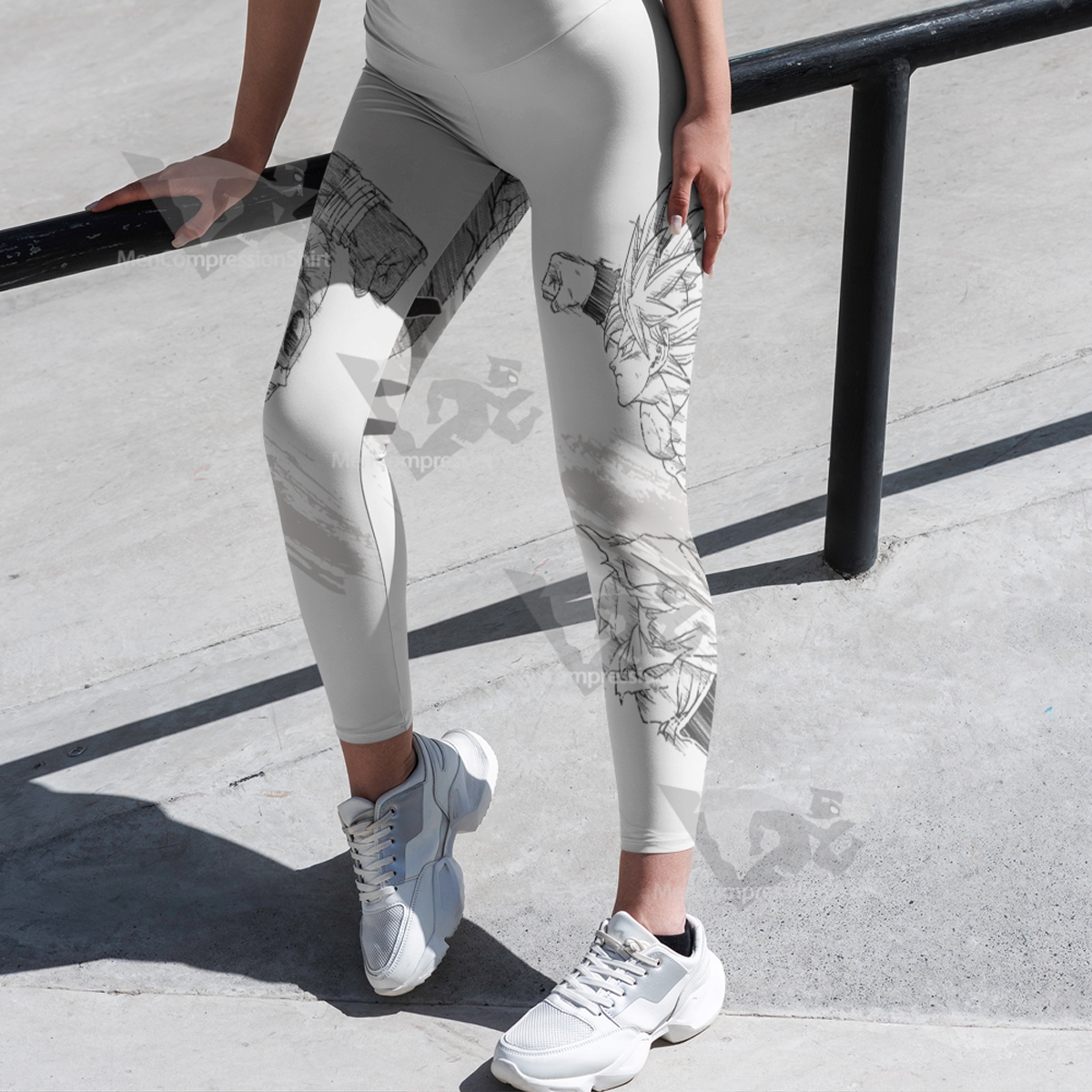 Dragon Ball Moro Vs Goku Women Compression Legging-MensCompressionShirt