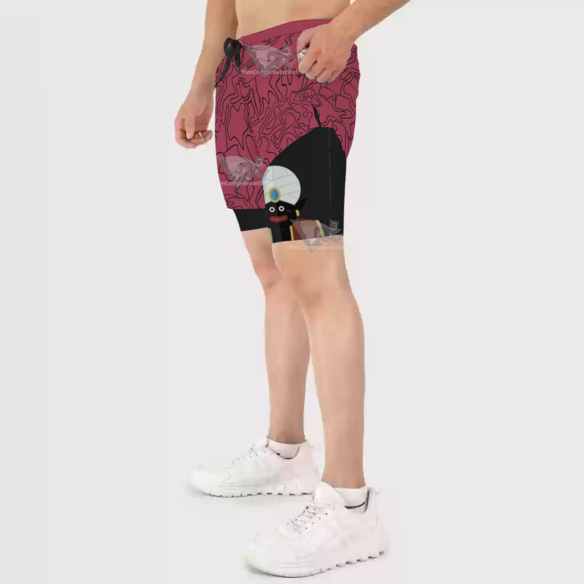 Dragon Ball Mr Popo Red Men Compression Gym Short