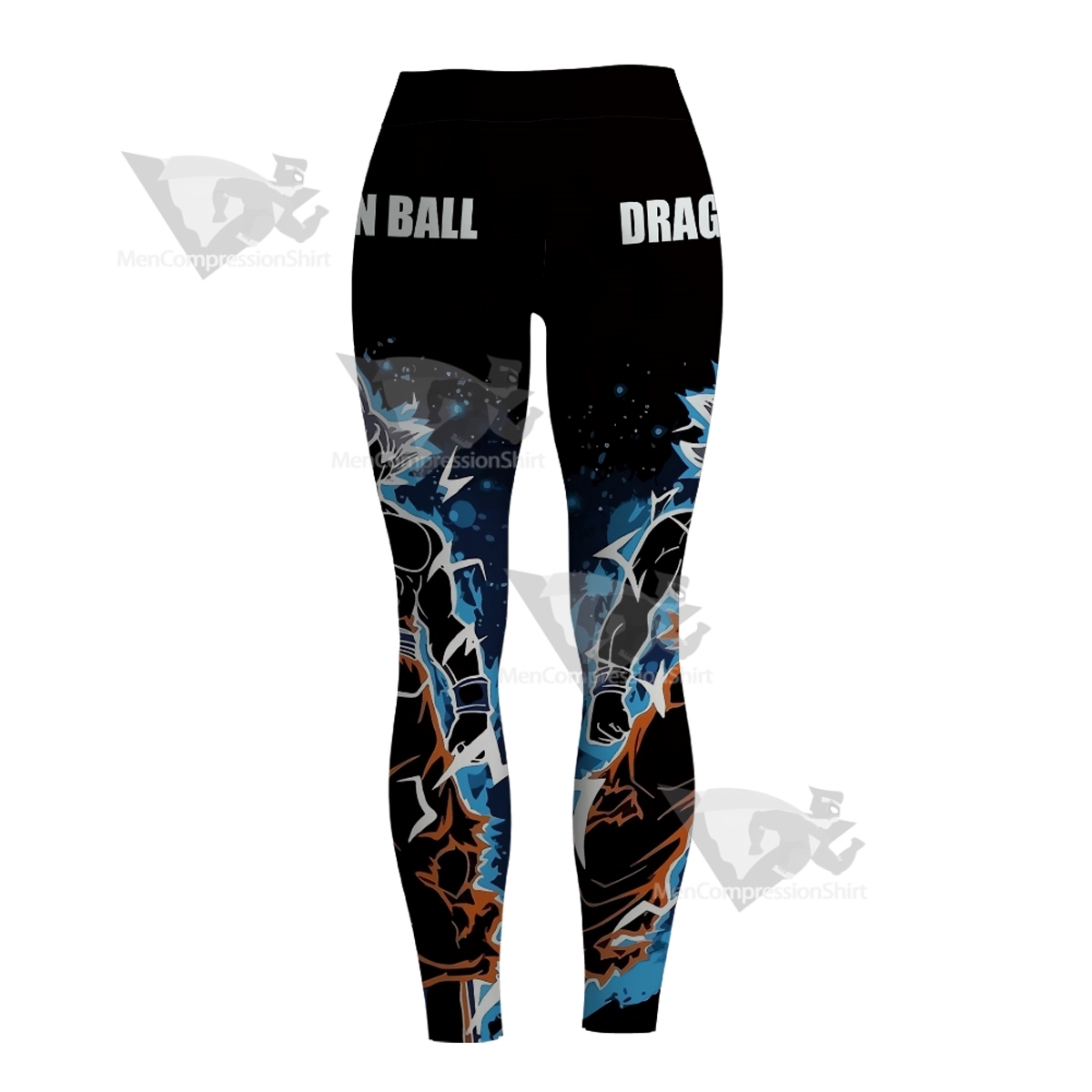 Dragon Ball Mui Goku Silhouette Illustration Women Compression Legging-MensCompressionShirt