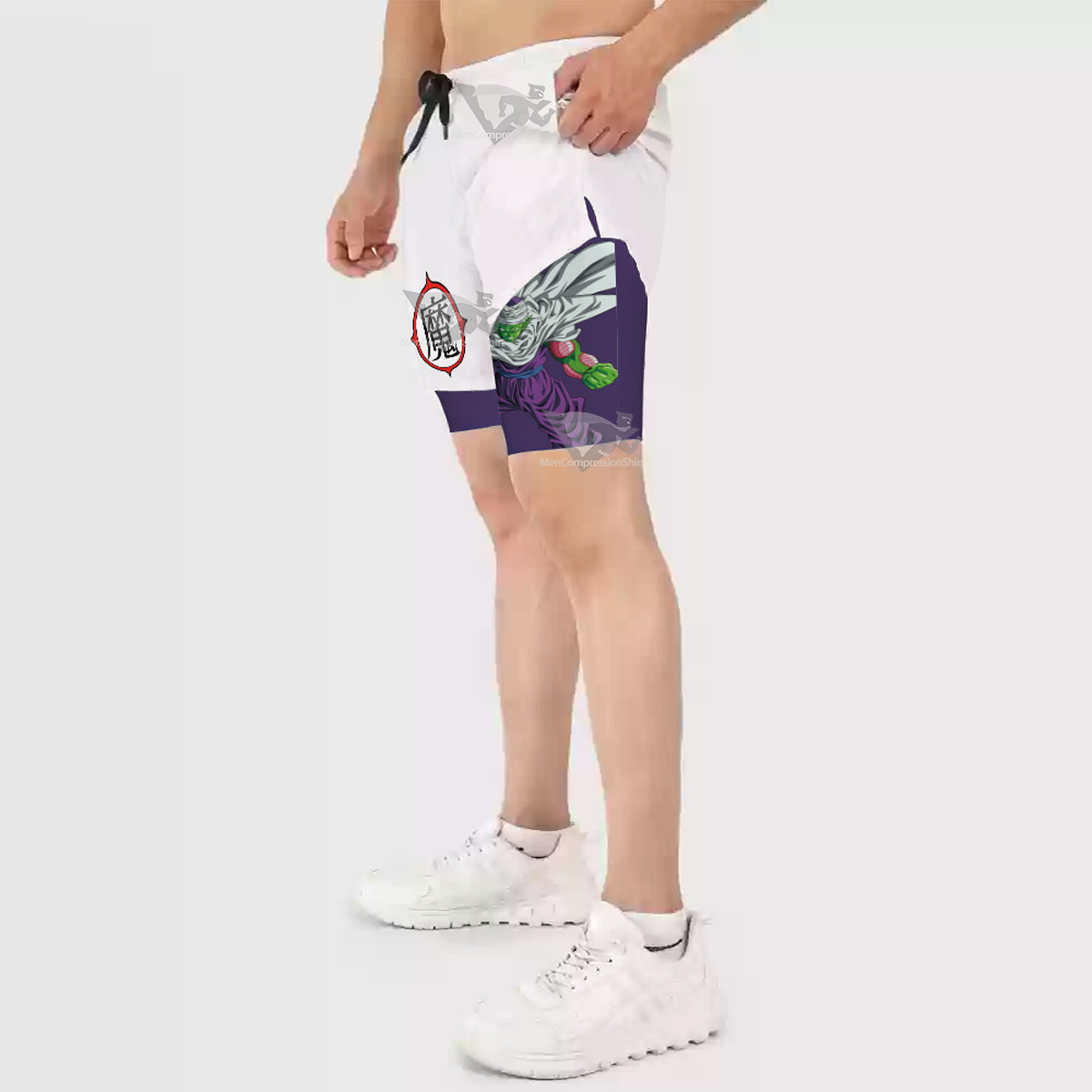 Dragon Ball Piccolo White Men Compression Gym Short
