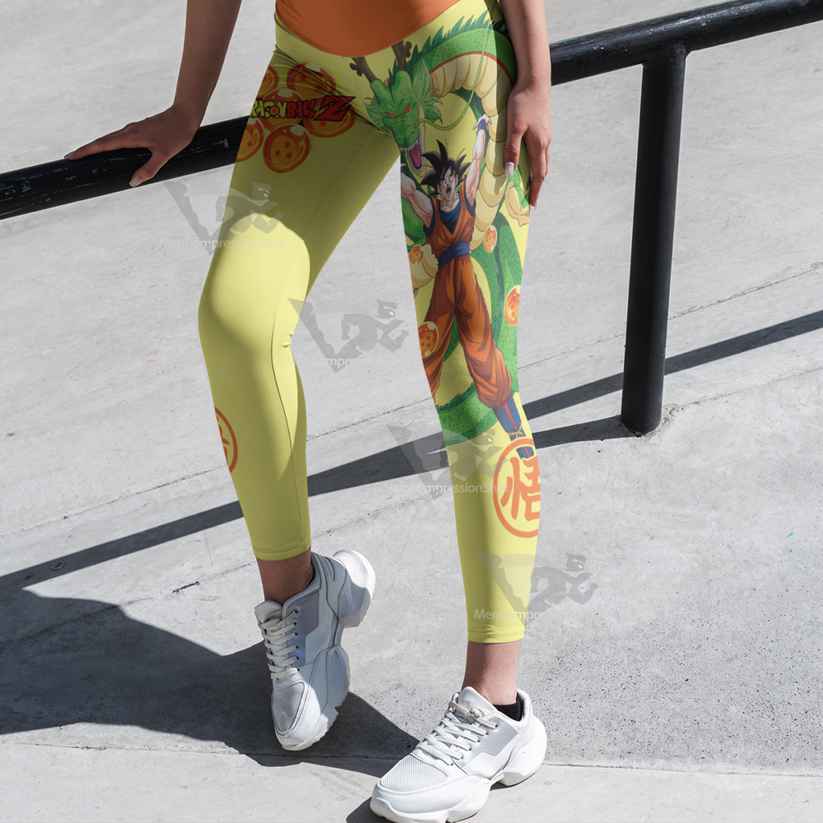 Dragon Ball Super Z Son Goku Kakarotto Yellow Women Leggings
