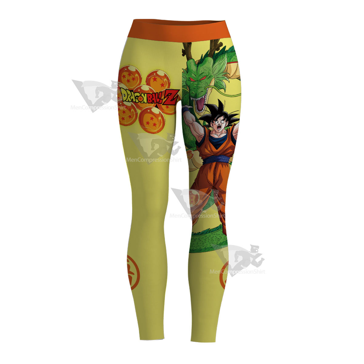 Dragon Ball Super Z Son Goku Kakarotto Yellow Women Leggings