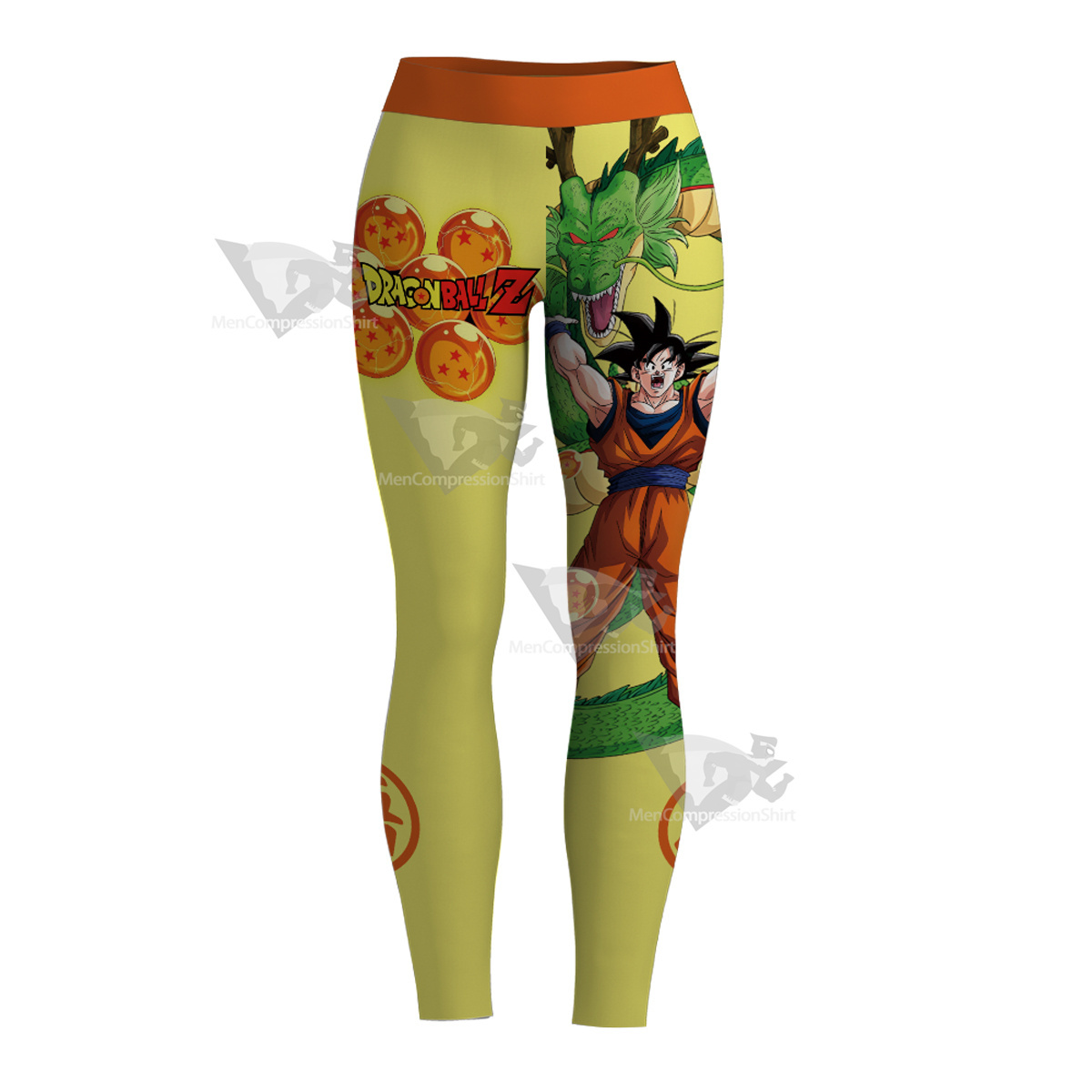 Dragon Ball Super Z Son Goku Kakarotto Yellow Women Leggings
