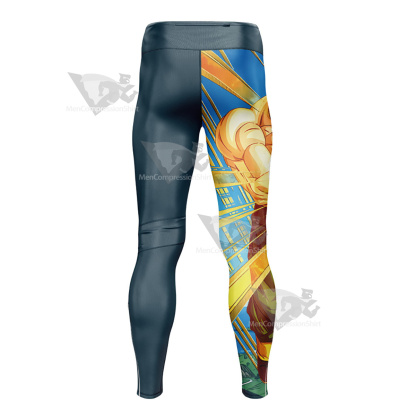 Dragon Ball Tenshinhan Blue Mens Compression Legging