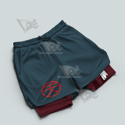 Dragon Ball Tenshinhan Grey Men Compression Gym Short