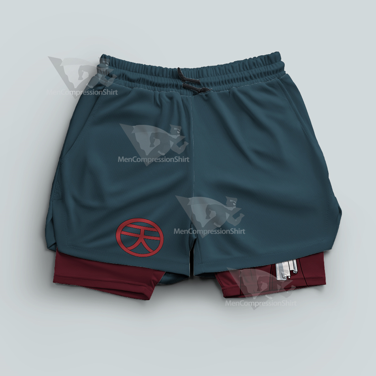 Dragon Ball Tenshinhan Grey Men Compression Gym Short