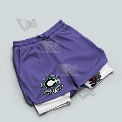Dragon Ball Trunks Purple Men Compression Gym Short