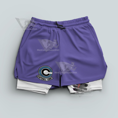 Dragon Ball Trunks Purple Men Compression Gym Short