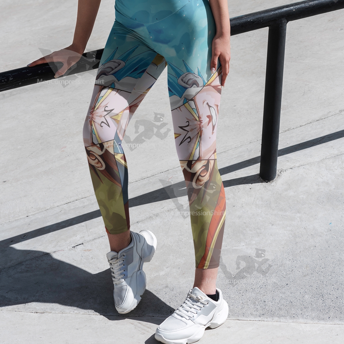Dragon Ball Vegeta Three States Women Compression Legging-MensCompressionShirt