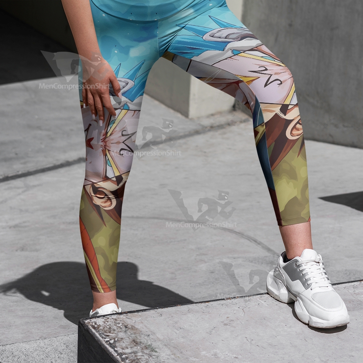Dragon Ball Vegeta Three States Women Compression Legging-MensCompressionShirt