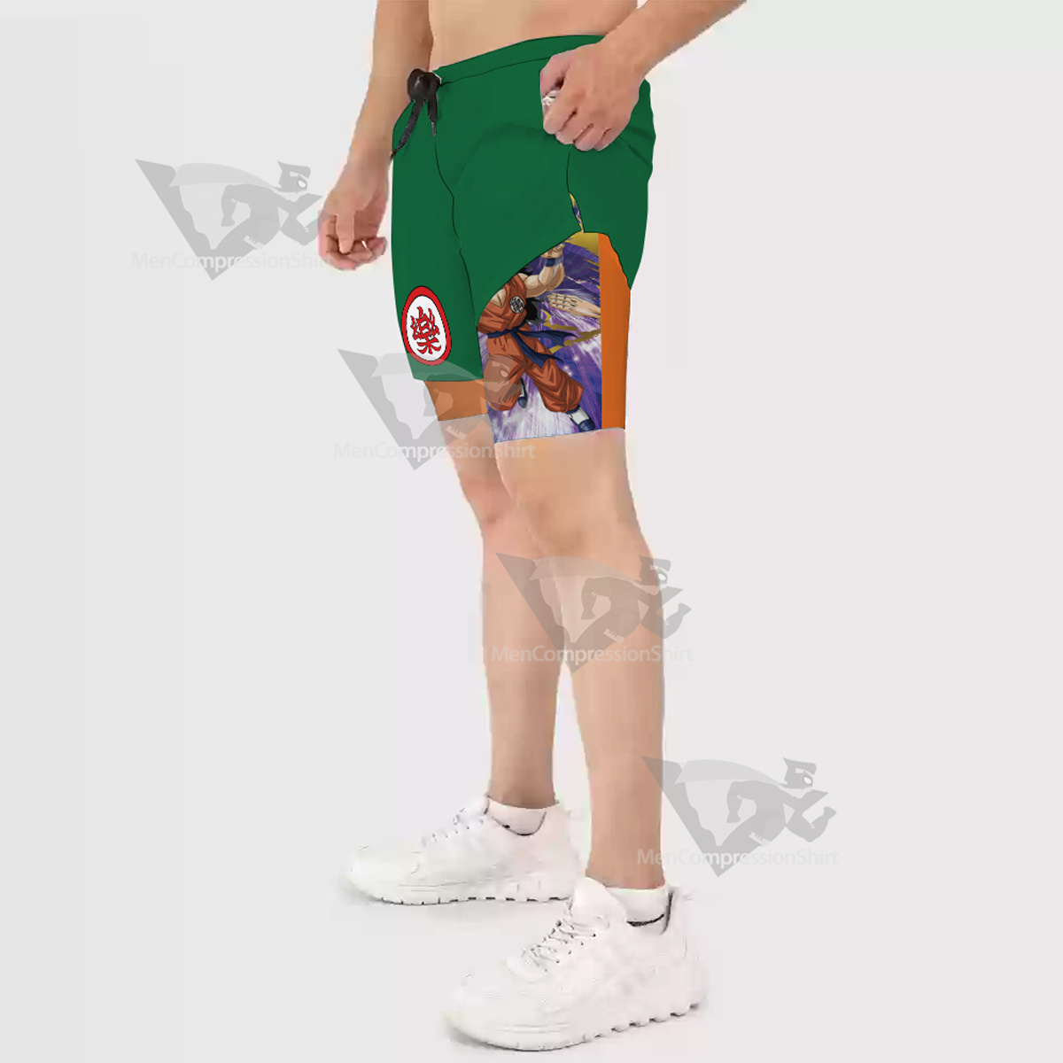 Dragon Ball Yamcha Green Men Compression Gym Short