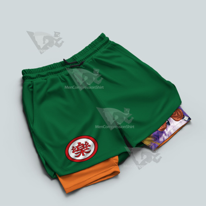 Dragon Ball Yamcha Green Men Compression Gym Short