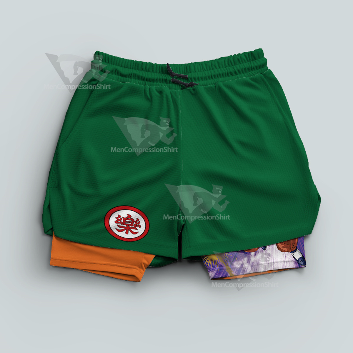 Dragon Ball Yamcha Green Men Compression Gym Short