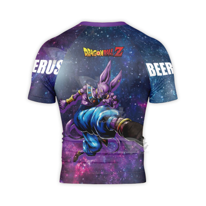 Dragon Ball Z Beerus Galaxy Starry Sky Short Sleeve Compression Shirt