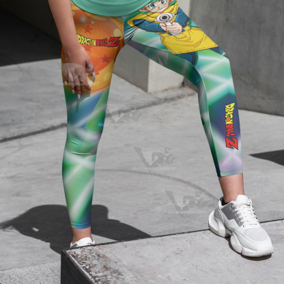 Dragon Ball Z Bulma Planet Namek Green Women Leggings