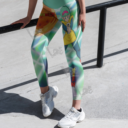 Dragon Ball Z Bulma Planet Namek Green Women Leggings