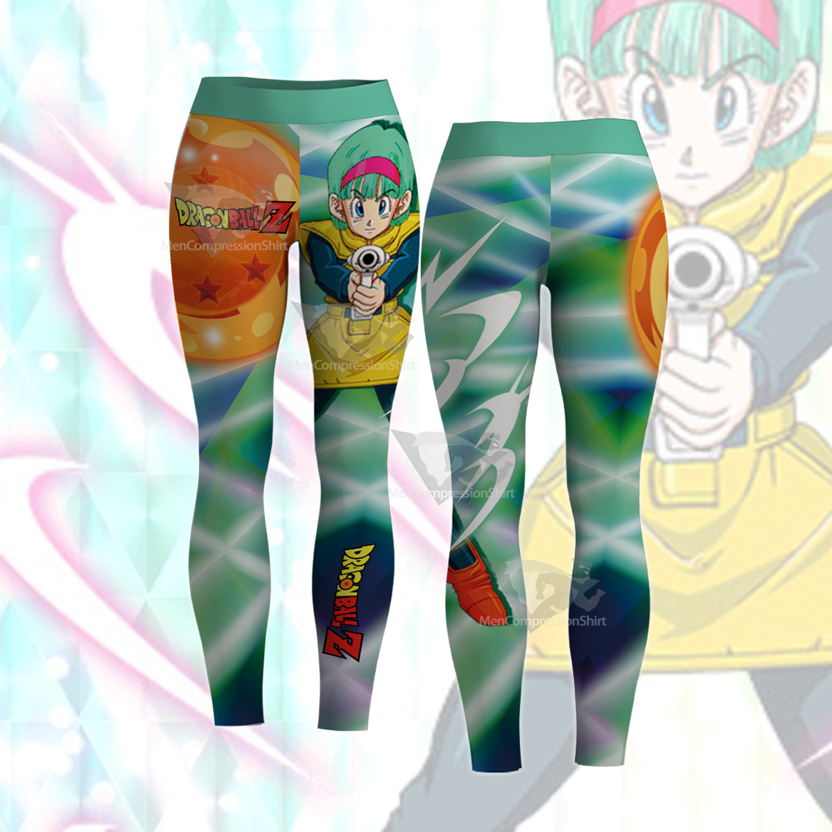 Dragon Ball Z Bulma Planet Namek Green Women Leggings