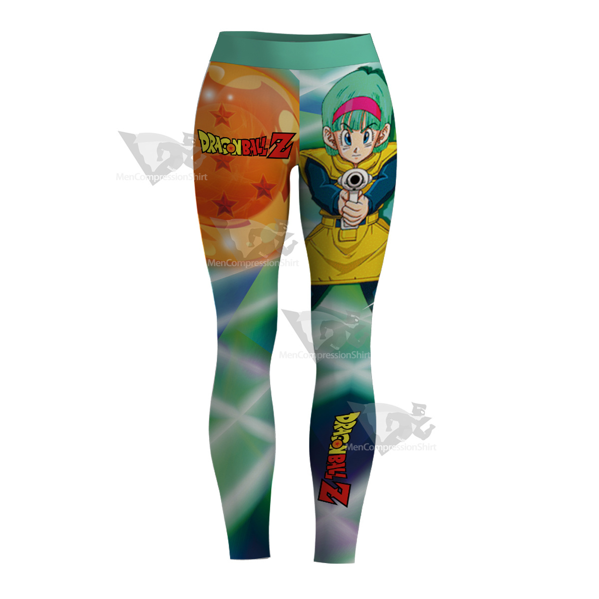 Dragon Ball Z Bulma Planet Namek Green Women Leggings