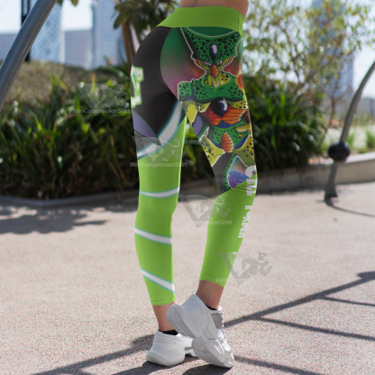 Dragon Ball Z Cell Forma 1 Green Women Leggings