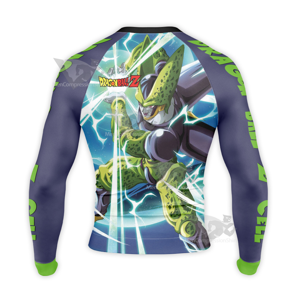 Dragon Ball Z Cell Green Long Sleeve Compression Shirt