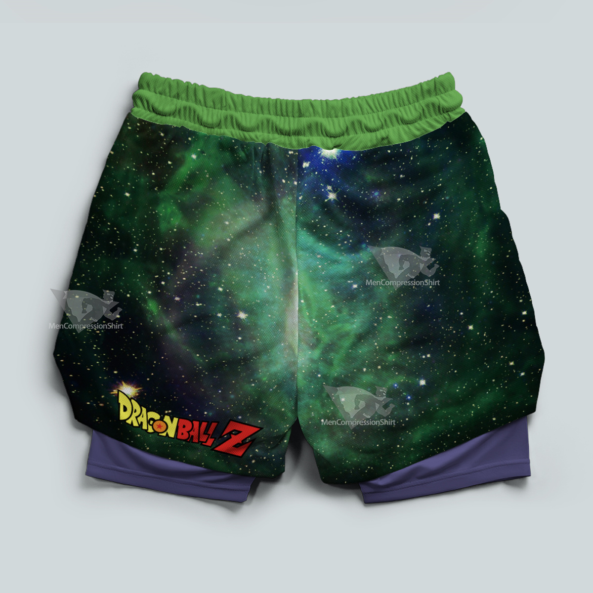 Dragon Ball Z Cell Green Men Compression Gym Short