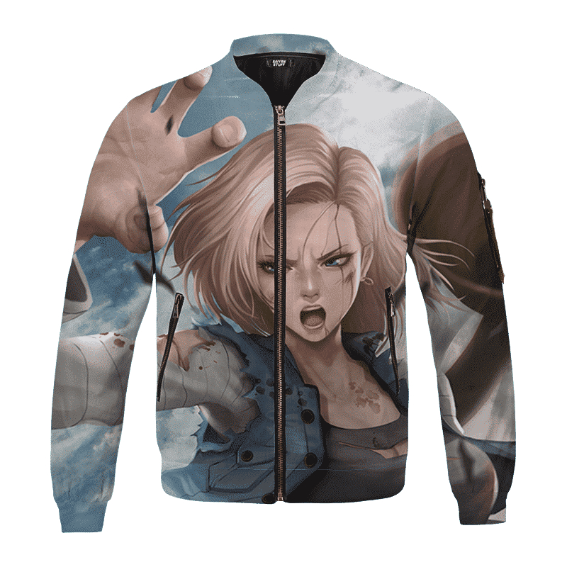 Dragon Ball Z Cell Saga Android 18 Fight Bomber Jacket ...