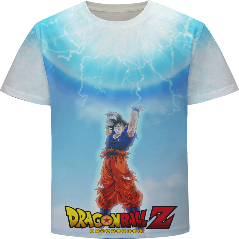 Dragon Ball Z Cool Goku Spirit Bomb Energy Art Anime T-Shirt