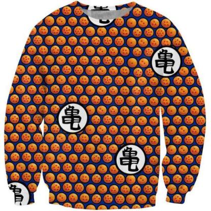 Dragon Ball Z Crystal Ball Dots Pattern Anime Sweatshirt