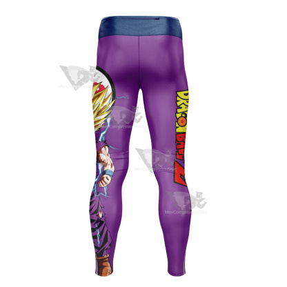 Dragon Ball Z Gohan Ssj Purple Mens Compression Legging-MensCompressionShirt