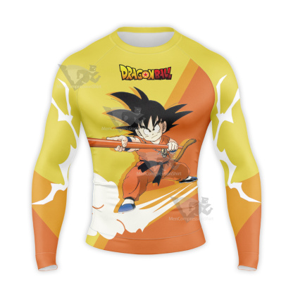 Dragon Ball Z Goku Cloud Yellow Long Sleeve Compression Shirt