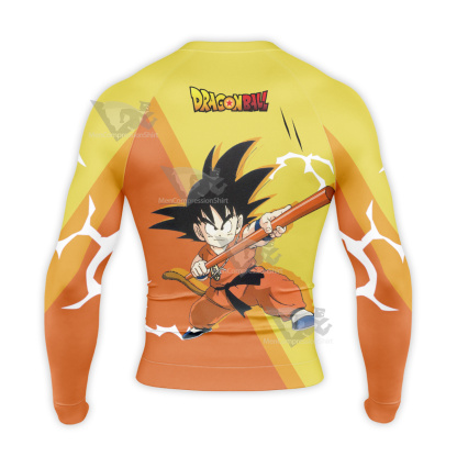 Dragon Ball Z Goku Cloud Yellow Long Sleeve Compression Shirt