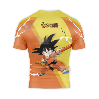 Dragon Ball Z Goku Cloud Yellow Short Sleeve Compression Shirt