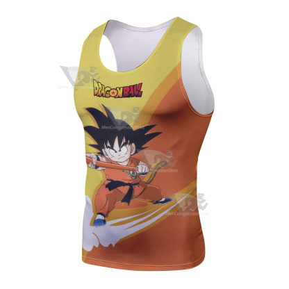 Dragon Ball Z Goku Cloud Yellow Sleeveless Compression Shirt