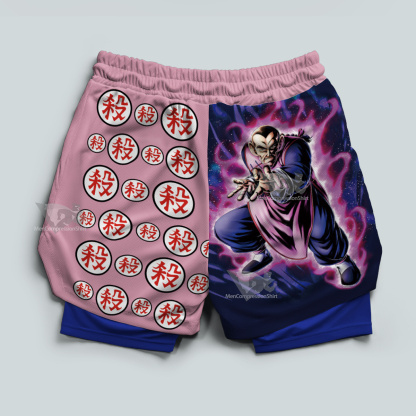 Dragon Ball Z Mercenary Tao Pai Pai Pink Men Compression Gym Short