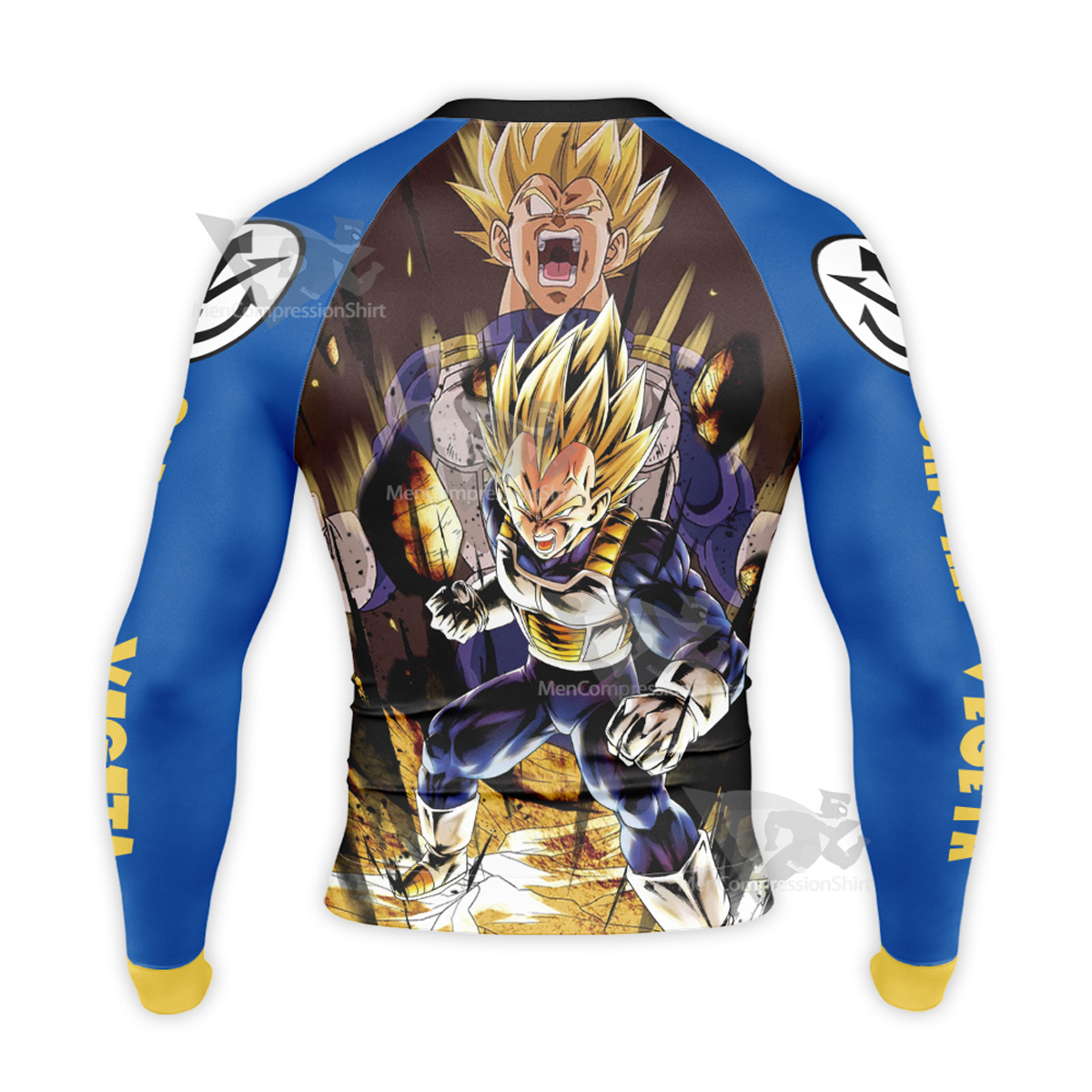 Dragon Ball Z Saiyan Vegeta Blue Long Sleeve Compression Shirt