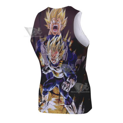 Dragon Ball Z Saiyan Vegeta Blue Sleeveless Compression Shirt