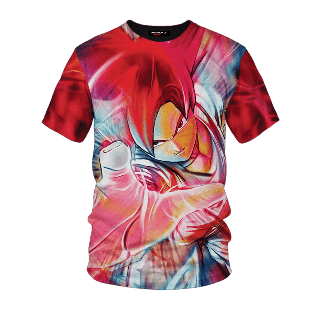 Dragon Ball Z Son Goku Super Saiyan Rose Blue Aura Anime T-Shirt