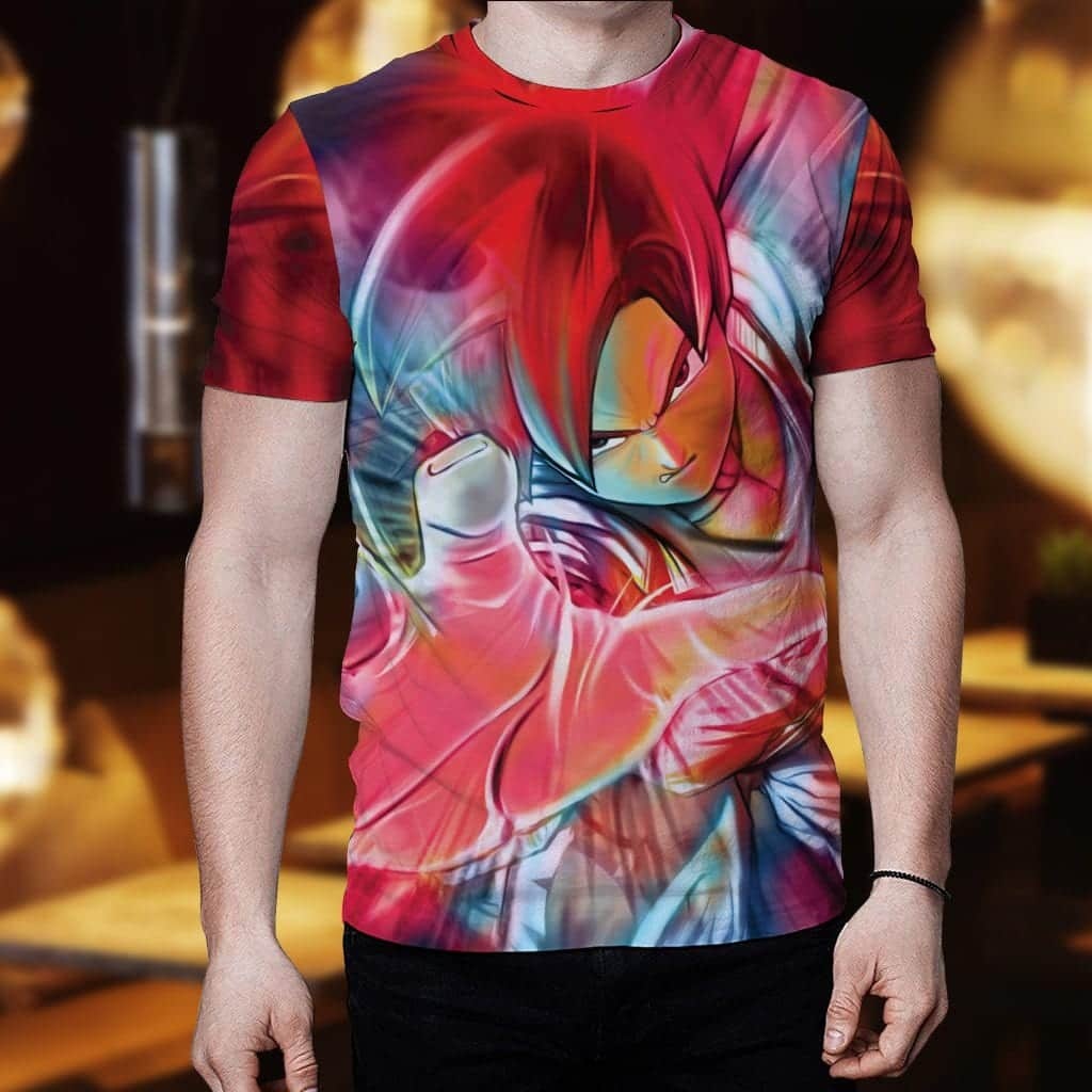 Dragon Ball Z Son Goku Super Saiyan Rose Blue Aura Anime T-Shirt