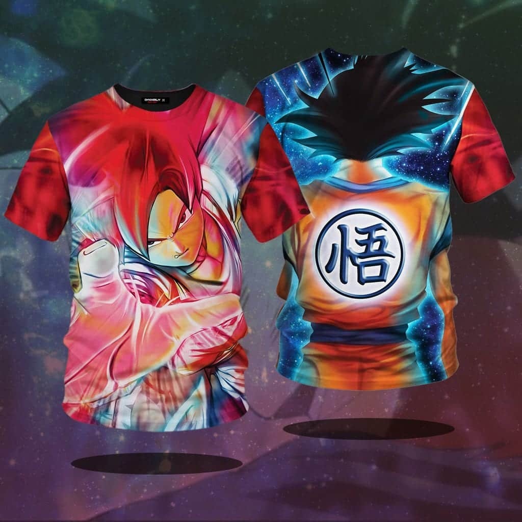 Dragon Ball Z Son Goku Super Saiyan Rose Blue Aura Anime T-Shirt