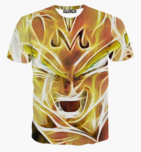 Dragon Ball Z Super Saiyan Majin Vegeta 3d Anime T-Shirt