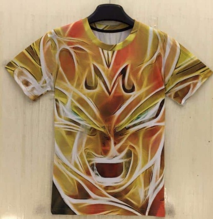 Dragon Ball Z Super Saiyan Majin Vegeta 3d Anime T-Shirt